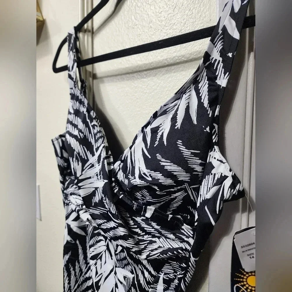 Sun Signs NWT Tropical One Piece Bathing Suit - Size 14